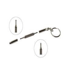 Conjunto 3 em 1 de chave de fenda para óculos, kit de ferramentas para reparo com chaveiro, de aço e alumínio 2024 - compre barato