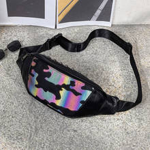 Safety Reflective PU Leather Waist Bags For Men Belt Fanny Pack 2021 New Unisex Hip Hop Rivet Waist Packs Cross Body Bags Male 2024 - buy cheap