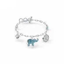 Pulsera de elefante de cristal azul con incrustaciones, símbolo de buena suerte, de alta calidad, nuevo estilo 2024 - compra barato