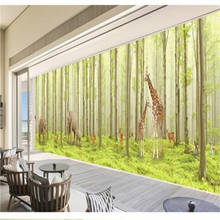 Papel tapiz personalizado, natural de bosque Gran mural de pared, material impermeable de alta calidad 2024 - compra barato