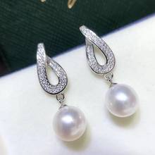 925 Sterling Silver Earrings Mountings Settings Parts Fittings Women's Accessories for Pearls Beads Stones Agate Jade Crystal 2024 - buy cheap