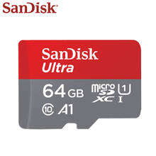 Sandisk-cartão de memória sandisk ultra micro sd original, 64gb, sdxc, 32gb, sdhc, a1, classe 10, velocidade máxima de 98 mb/s 2024 - compre barato