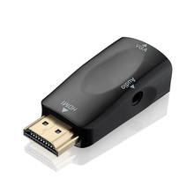 1080P HDMI Male to VGA Female Adapter with 3.5mm Jack Audio Video Converter 2024 - buy cheap