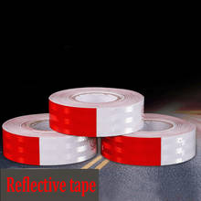 30m Crystal Lattice Red White Reflection Tape Strength Warning Reflective Film for Truck Car Traffic Safe Distance 2024 - buy cheap