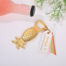 Creative Glod Bottle Opener Pineapple Shape Fruit Beer Glass Cap Opening Tool for Household Kitchen Bar Gadgets Wedding Gift 2024 - buy cheap