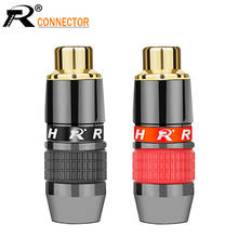 10Pcs/5Pairs RCA Connector Gold plated RCA Plug Jack Socket audio adapter black&red in 1pair speaker plug 2024 - buy cheap