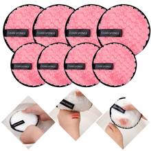 1/2Pcs Makeup Remover Cloth Reusable Cotton Pads Cleansing Puff Reusable Microfiber Pads Cleansing Disc Makeup Remover Towel 2024 - buy cheap