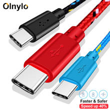 Кабель USB Type-C Olnylo, кабель для быстрой зарядки и передачи данных для Samsung S10, S9, Note 9, Oneplus 7, xiaomi, Huawei, Кабели USB Type-c для телефонов 2024 - купить недорого