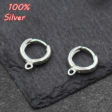 1pair 10mm/12mm 925 Sterling Silver Color DIY Ear Hook Fittings High Quality Jewelry Accessories Handmade Earrings Wholesale 2024 - buy cheap