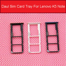 Bandeja de soporte de tarjeta SIM individual y doble para Lenovo K5 Note K5Note K52t38 lector de tarjetas Sim soporte de ranura adaptador de enchufe piezas de reparación 2024 - compra barato