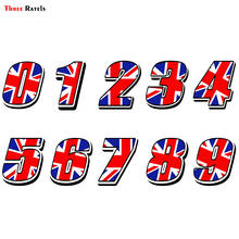 Three Ratels-pegatinas de números de carreras, calcomanía de vinilo con bandera del Reino Unido, FTC-866, para Motocross, Moto, ATV, decoración de bicicleta 2024 - compra barato