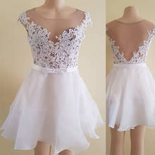 Unique Chiffion Bridal Dress A Line 2 In 1 Wedding Dresses Detachable Skirt Bowknot Two Pieces Lace Vestidos De Novia pink 2024 - buy cheap