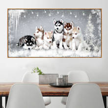 5d diy pintura diamante cão diamante bordado animais husky filhote de cachorro quadrado redondo mosaico strass ponto cruz NeedleworkZP-4430 2024 - compre barato
