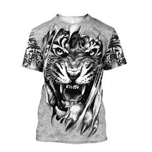 Drop Shipping Summer New Fashion Animal Tiger Men Women 3D Printed T Shirts 6  Unisex Harajuku Shirt Tee Tops 2024 - buy cheap
