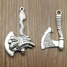 1pcs Charms Dragon Ax DIY Jewelry Findings DIY Jewelry Making Jewelry Accessories Antique Silver Color Viking Ax Charms 2024 - buy cheap