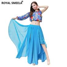 Women Belly Dance Costume printed top chiffon skirt Oriental belly Dancing outfits belly dance top and skirt belly dance wear 2024 - buy cheap