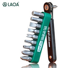 LAOA Ratchet Screwdriver Set 10 in 1 S2 Screwdrivers Multifunction Tool Forward And Reverse With Phillip Slotted Torx bits 2024 - buy cheap