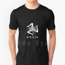 Camiseta gráfica do orgulho siciliano, bandeira siciliana da fatiia, camiseta diy de tamanho grande 100% algodão 2024 - compre barato