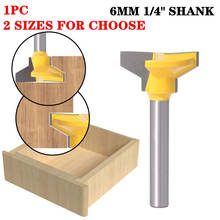 1pc 6mm 1/4 "shank reversiblet carpintaria cinzel cortador ferramentas gaveta frente comum roteador bit 2024 - compre barato