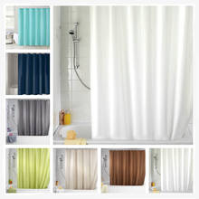 Cortina de ducha para baño, tejido impermeable personalizado de Color sólido, con 12 ganchos gratis (7 colores), 180cm x 180cm 2024 - compra barato