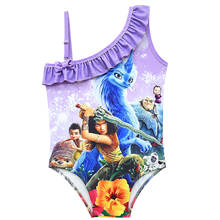 2021 New Girls Swimsuit One Piece Girls Swimsuit Swimwear Raya and The Last Dragon Children's Swimwear Kids Beach Wear 5-12Years 2024 - buy cheap