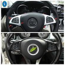 Yimaautotrims авто аксессуар рамка рулевого колеса накладка 1 шт. для Mercedes Benz E CLASS W213 C Class GLC 2016 - 2020 ABS 2024 - купить недорого