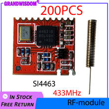 Grandwisdom 200p 433MHz IOT  RF module 4463 chip Long-Distance communication Receiver Transmitter SPI  and 2pcs 433 MHz antenna 2024 - buy cheap