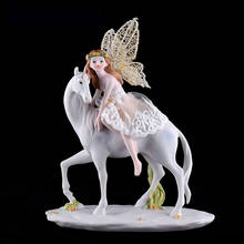 Figuras creativas de resina para decoración del hogar, figuritas de Hada de Las Flores, estatua de miniaturas de jardín 2024 - compra barato