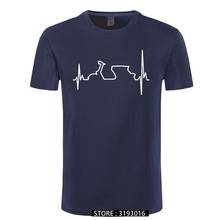 Funny Vespa Heartbeat T-shirts Men Harajuku Shirt Hip Hop Tees Tops Harajuku Streetwear Fitness 2024 - buy cheap