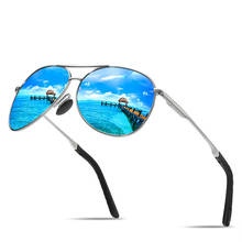 Фирменный дизайн, модные солнцезащитные очки, мужские Поляризованные зеркала для вождения, большая коробка, Винтажные Солнцезащитные очки, антибликовые очки, зеркальные овальные очки 2024 - купить недорого