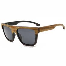 BerWer New 100% Zebra Wood Sunglasses Polarized Handmade Bamboo Mens Sunglass Sun glasses Men Gafas Oculos De Sol 2024 - buy cheap