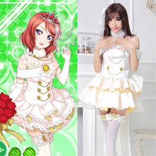 Women Girls Lovelive! Maki Nishikino Romantic Hanayome Wedding dress Cosplay Maid Love Live! Awakened Costume dress 2024 - buy cheap