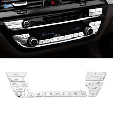 For BMW 5 Series 528 530 G30 540li 2018 ABS Chrome Car Center Console Air Condition Switch Buttons Cover Trim 2024 - buy cheap