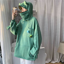 Kawaii Frog Hoodies Men 2020 Oversized Hoodie Harajuku Pullover Casual Hooded Sweatshirts Loose Hip Hop Unisex Sweatshirts 5XL 2024 - купить недорого
