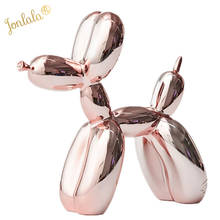 Rose Gold Metallic Plating Balloon Dog Statue Ornaments Office Living Room Home Soft Decorations Creative Simulation Craft 2024 - buy cheap