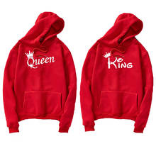 KING Queen Crown Print Unisex Men Women couple Streetwear Long Sleeve pair Hoodies Sweatshirt for Lovers Winter Hooded Pullovers 2024 - buy cheap