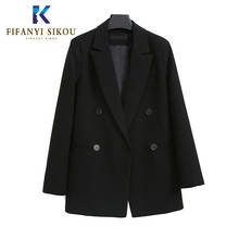Black Blazer Women High quality Blazers Jacket Loose Plus size Long sleeve Suit Jackets 2020 Autumn Office Casual Blazer Coat 2024 - buy cheap