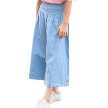 summer cotton girls loose pants simple wide leg pants age for 6-16 yrs teenage girls spring big girls ankle-length pants 2024 - buy cheap