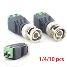 1/10pcs BNC Male Connector Coax CAT5 Adapter Plug Security System Accessories DC Surveillance for CCTV Camera Video Balun L19 2024 - buy cheap