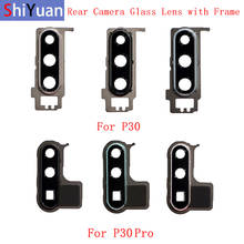 Cristal de lente de cámara trasera con soporte de marco de Metal para Huawei P30 P30 Pro, piezas de repuesto de reparación 2024 - compra barato