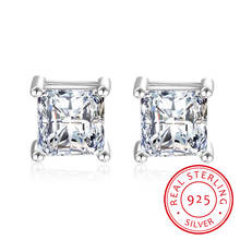 1 Carat Stud Solid 925 Sterling Silver Earrings Created Diamante Jewelry CFE8077 2024 - buy cheap