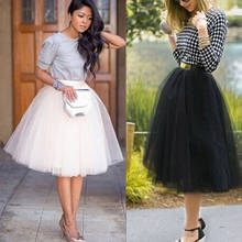 Fashion Women Knee Length Costume Petticoat Cute Mesh Tutu Skirts Ball Gown Mini Party Skirt 2024 - buy cheap