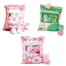 A Bag Of 8 Pcs Mini Dinosaur Plush Toy Creative Throw Pillow Stuffed Animal Rabbit Pudding Doll Toy For Kids Girl Birthday 2024 - buy cheap