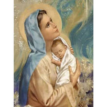 Yumeart 5D Diamond Painting Virgin Merry and Child  5D Mosaic Full Square Drill Diamond Embroidery Home Decor Hobbies and Crafts 2024 - buy cheap