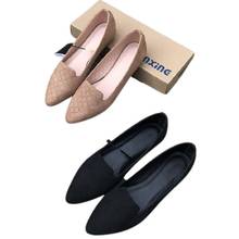 2021 Spring Summer Women Flats Shoes Pointed Toe Shallow Ballet Shoes Breathable Slip On Loafers Ladies Moccasins Plus Size EU41 2024 - buy cheap