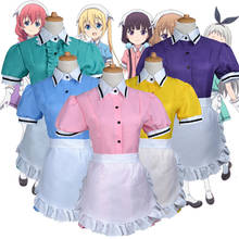 Blend S Sakuranomiya Maika Cosplay Costume Set Maika Shirt Maid Dress for Girls Woman Waitress Maid Party Love Live Cosplay 2024 - buy cheap