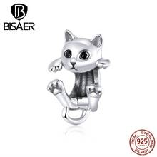 BISAER-abalorio de plata de ley 925 para fabricación de joyas, cuentas de gato de cola larga, joyería EFC208, 925 2024 - compra barato