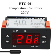 Регулятор температуры для ETC-961, термостат для размораживания холодильника, контроль нагрева, Терморегулятор с NTC датчиком, скидка 220 В 2024 - купить недорого