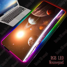 Planetary Space Gaming RGB Mouse Pad Gamer Computer Mousepad RGB Backlit Mause Pad Large Mousepad XXL Desk Keyboard LED Mice Mat 2024 - buy cheap