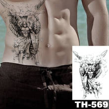 Samurai guerreiro soldado tatuagem temporária adesivo ares à prova dtatágua tatto asas corpo arte braço falso tatoo 2024 - compre barato